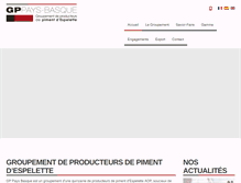 Tablet Screenshot of producteurs-pays-basque.com